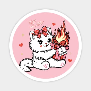 Leo Sassy Valentines Kitty Magnet